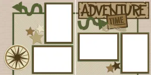 Adventure Time - Digital Scrapbook Pages - INSTANT DOWNLOAD