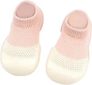 Baby Sock Shoes,Toddler Infant First Walkers Elastic Cartoon Soft Casual Socks Shoes Indoor Baby Shoes