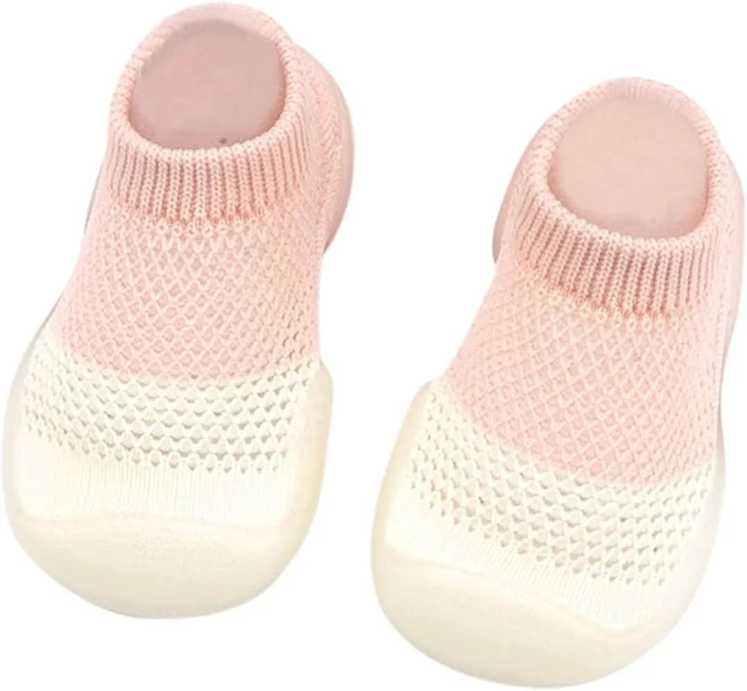 Baby Sock Shoes,Toddler Infant First Walkers Elastic Cartoon Soft Casual Socks Shoes Indoor Baby Shoes