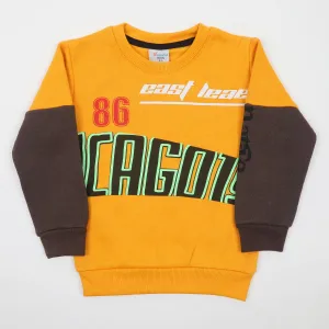 Boys Full Sleeves Round Neck Sweatshirt - Yellow