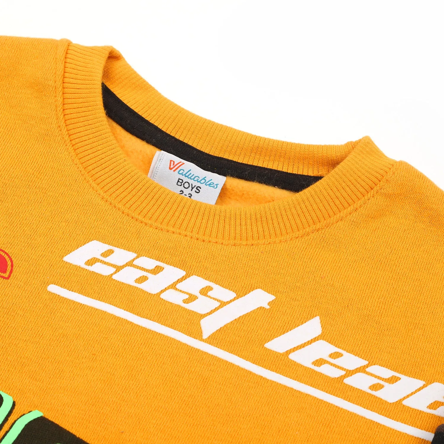 Boys Full Sleeves Round Neck Sweatshirt - Yellow