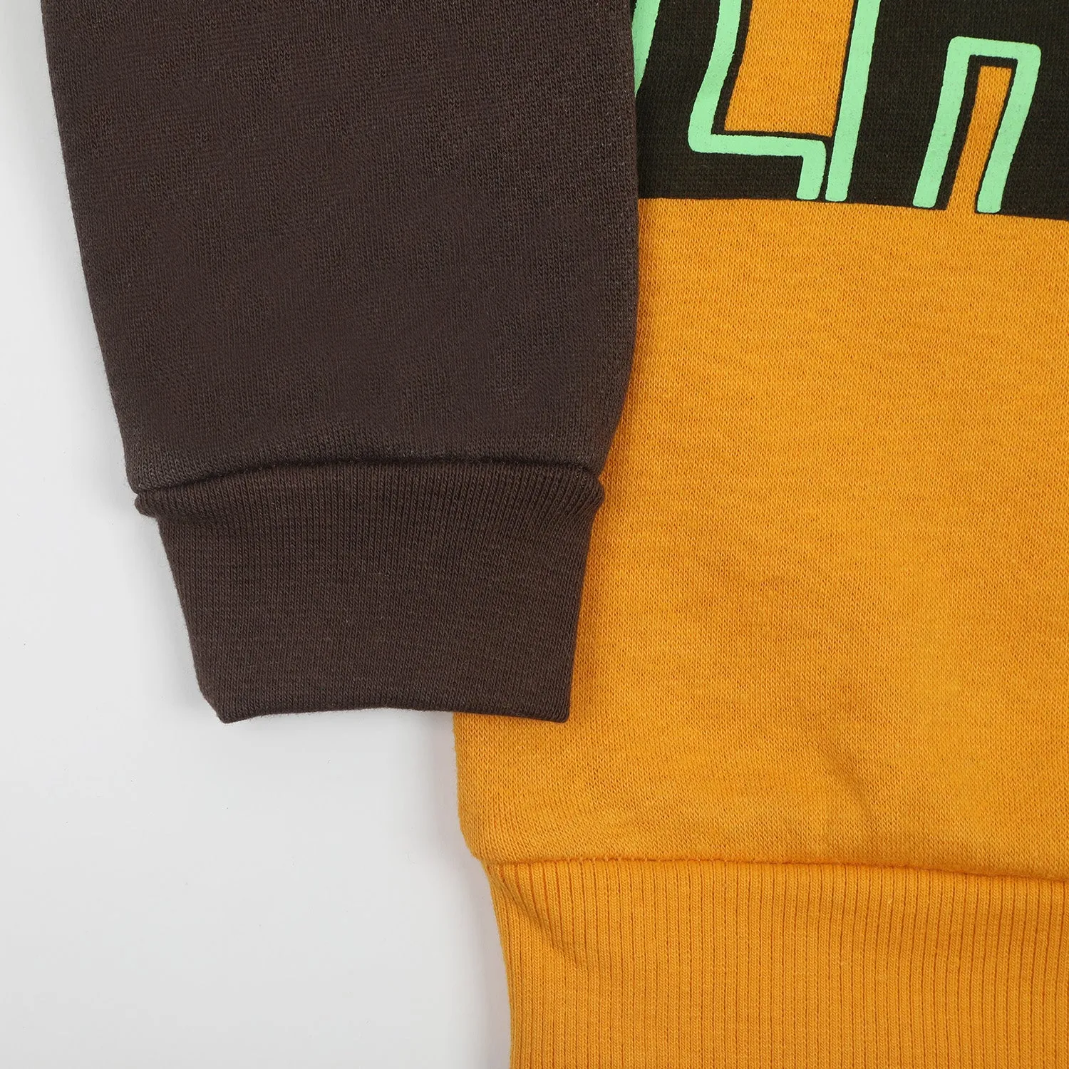Boys Full Sleeves Round Neck Sweatshirt - Yellow