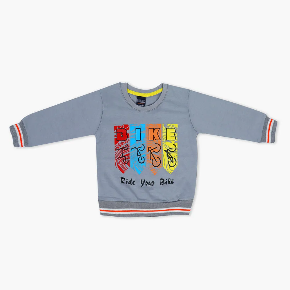 Boys Full Sleeves SweatShirt - Light Grey