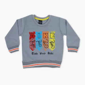 Boys Full Sleeves SweatShirt - Light Grey