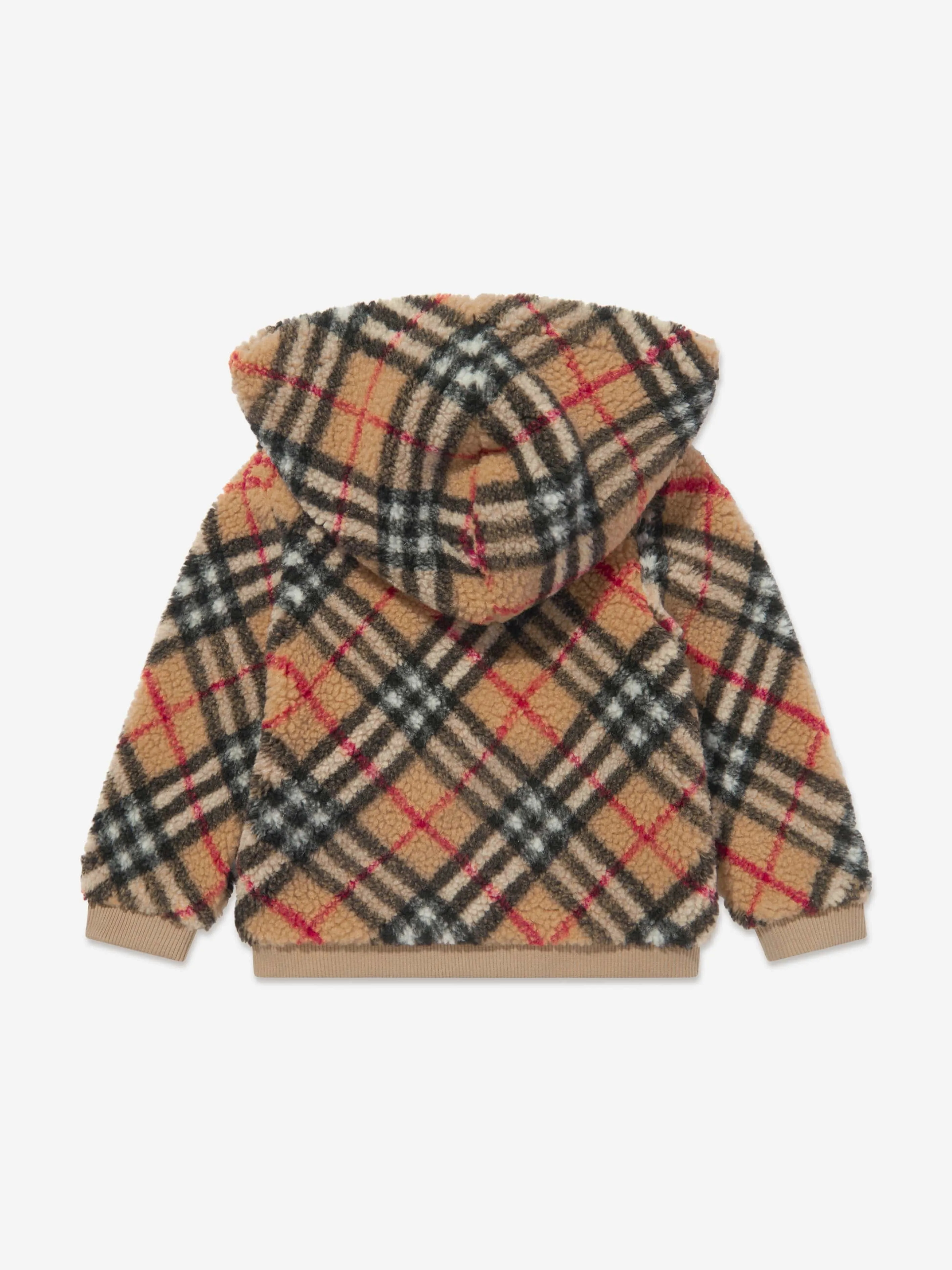 Burberry Baby Boys Check Roland Zip Up Top in Beige
