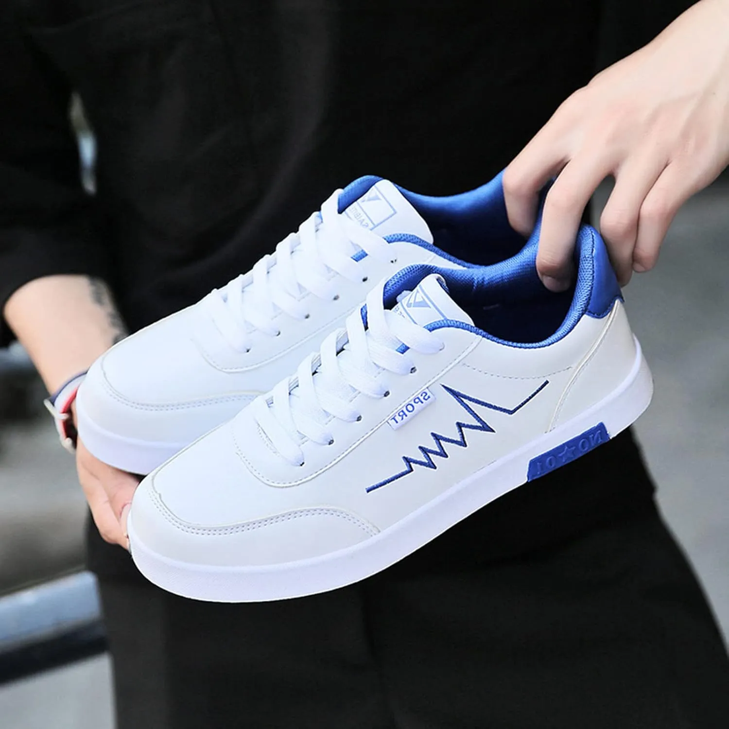 Casual Shoes Lace up Shoes Men Sports Casual Trainer Men Mesh Warm Breathable Fabric Men's
