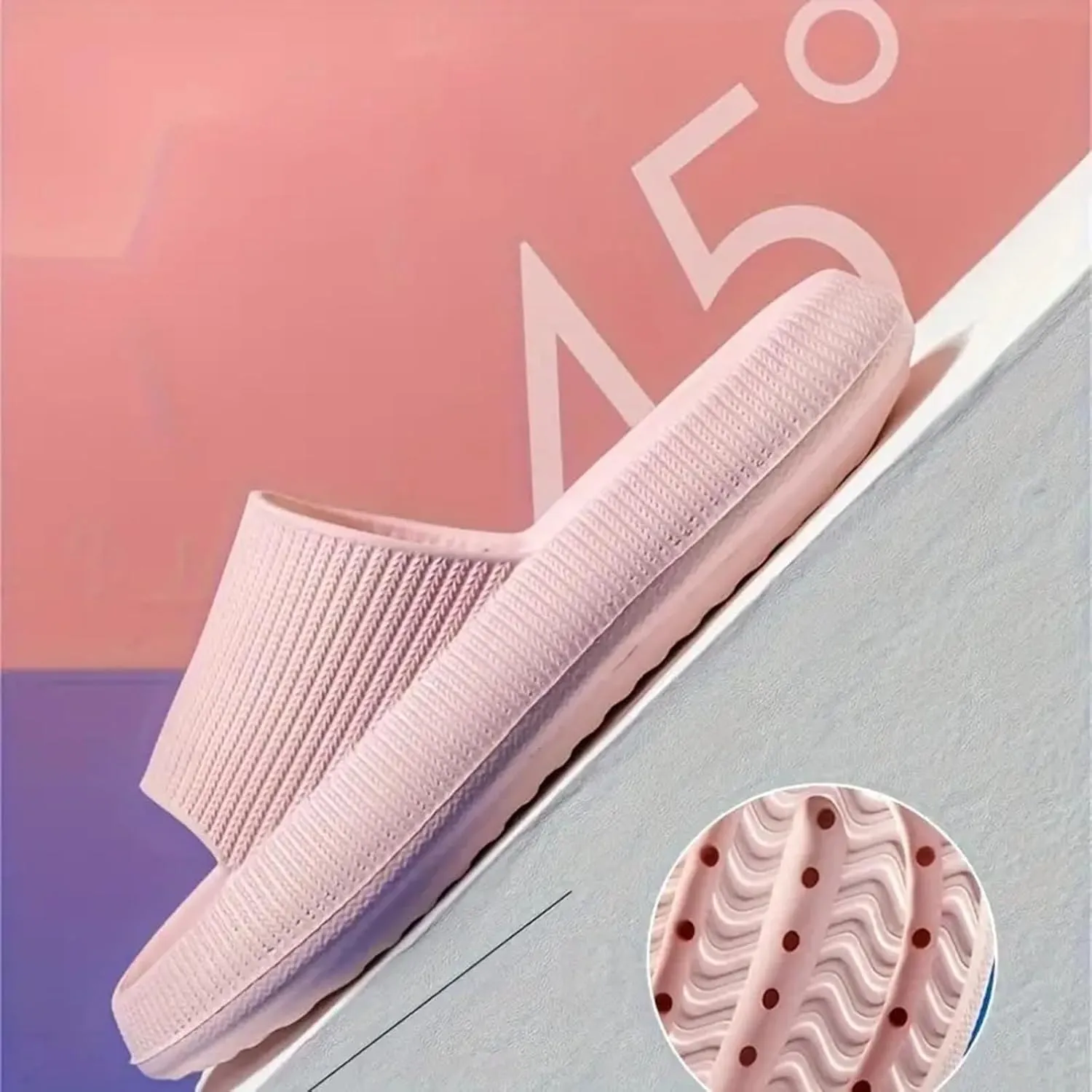 Cloud Slides for Women Men,Comfy Non Slip Shower Slippers Soft and Cozy Open Toe Thick Soles Slippers Comfortable Outdoor and Indoor Slipper Waterproof Quick-Dry Pool Beach Shoes