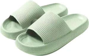 Cloud Slides for Women Men,Comfy Non Slip Shower Slippers Soft and Cozy Open Toe Thick Soles Slippers Comfortable Outdoor and Indoor Slipper Waterproof Quick-Dry Pool Beach Shoes