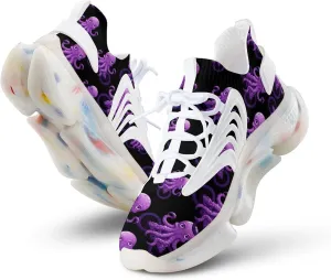 Cute Octopus Bicycles Mens Sneakers Running Shoes Lightweight Athletic Shoes for Jogging Walking Gym