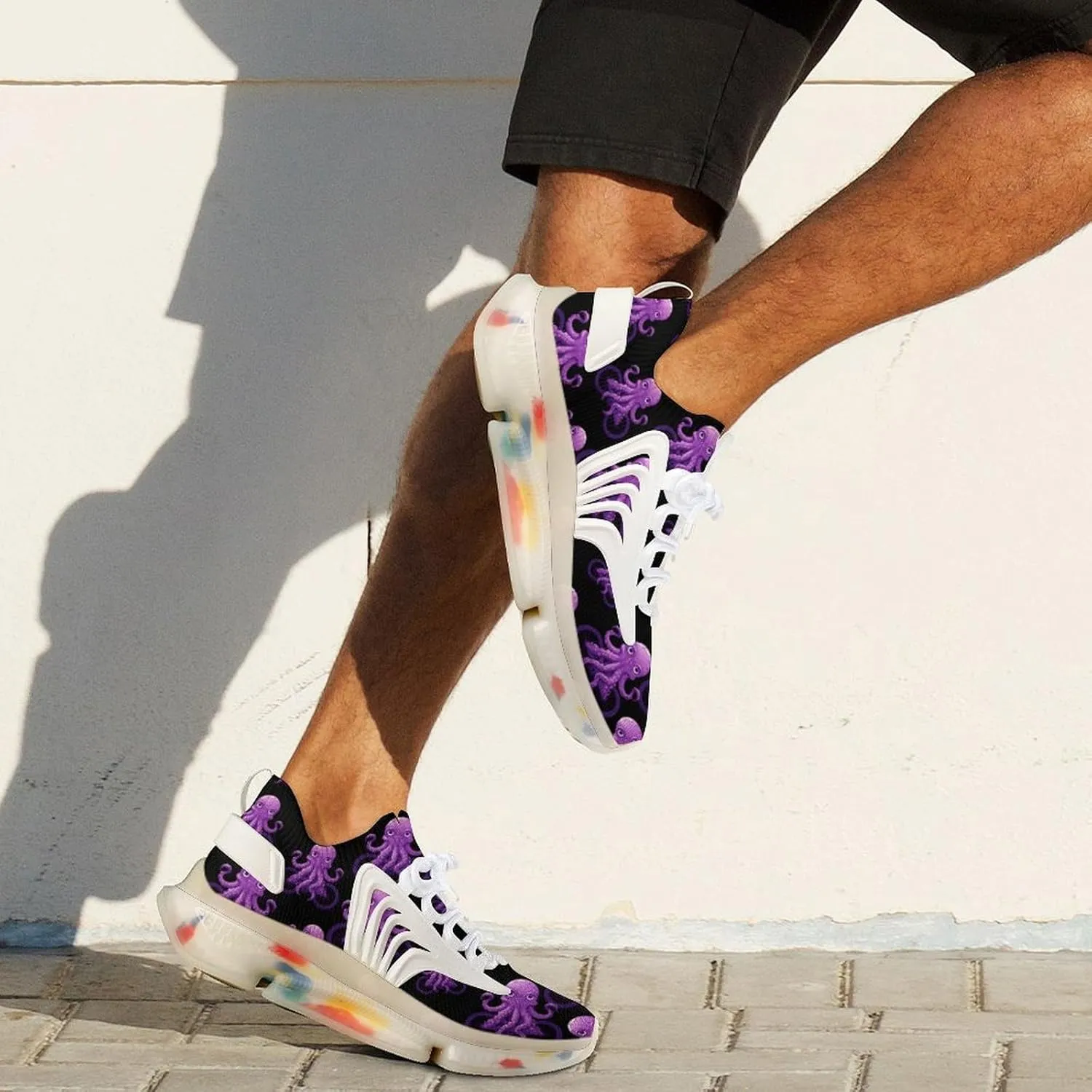Cute Octopus Bicycles Mens Sneakers Running Shoes Lightweight Athletic Shoes for Jogging Walking Gym