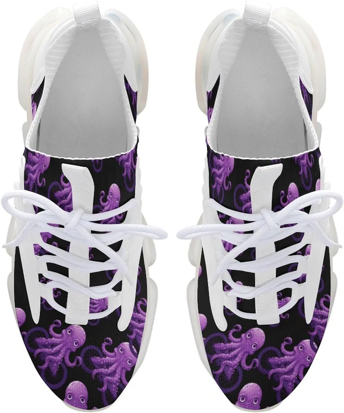 Cute Octopus Bicycles Mens Sneakers Running Shoes Lightweight Athletic Shoes for Jogging Walking Gym