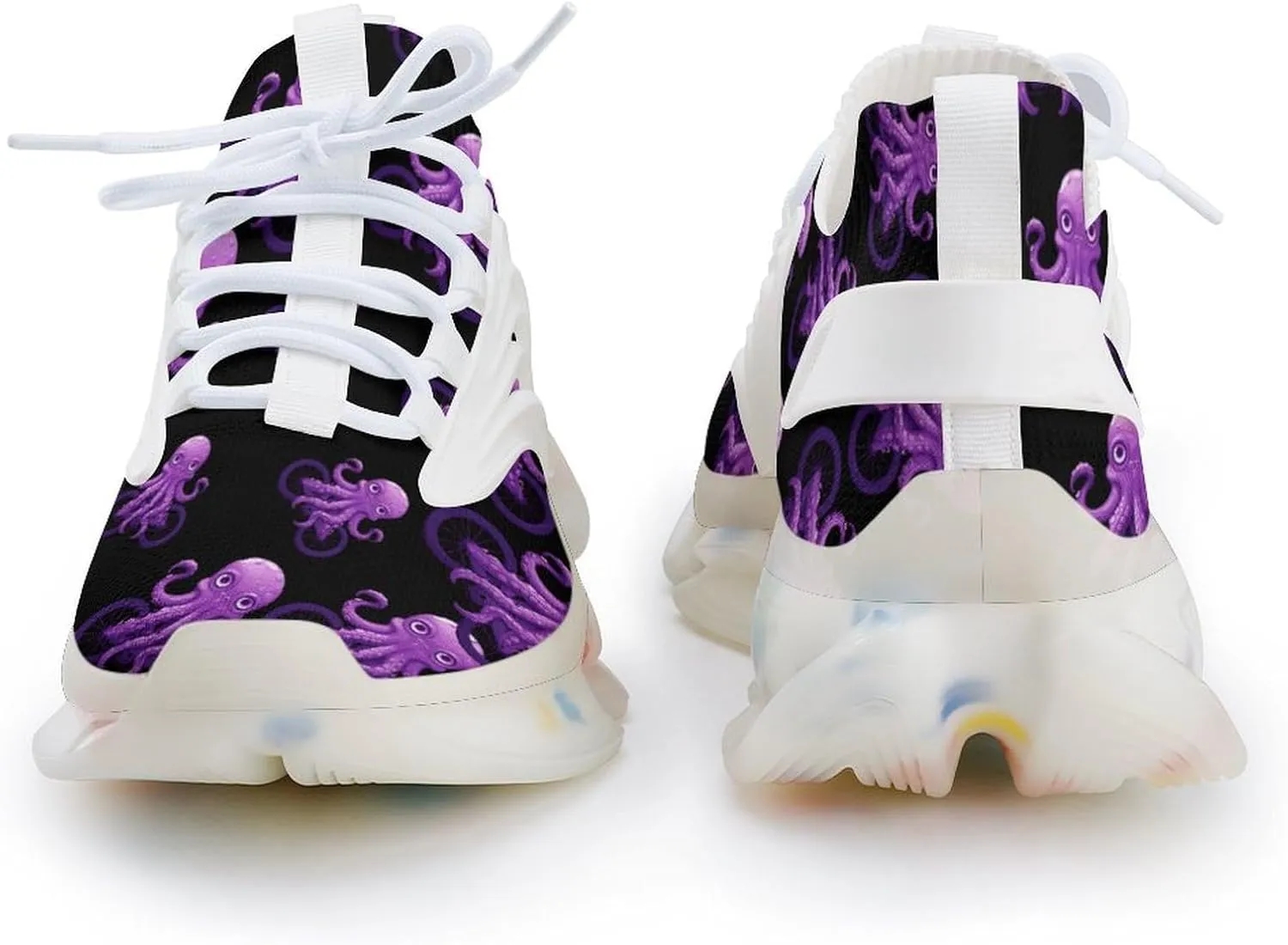 Cute Octopus Bicycles Mens Sneakers Running Shoes Lightweight Athletic Shoes for Jogging Walking Gym