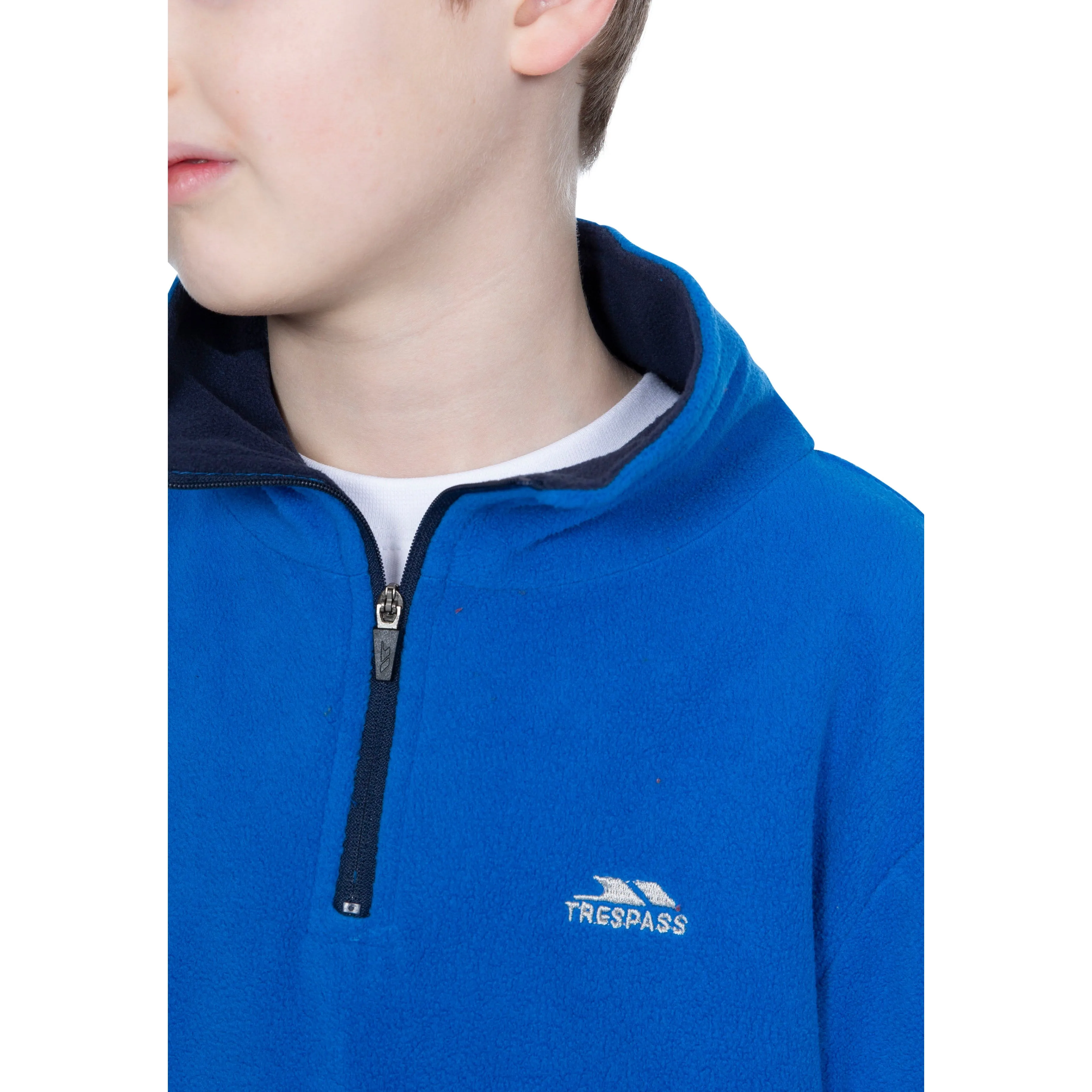 Etto Boys Half Zip Fleece - Blue
