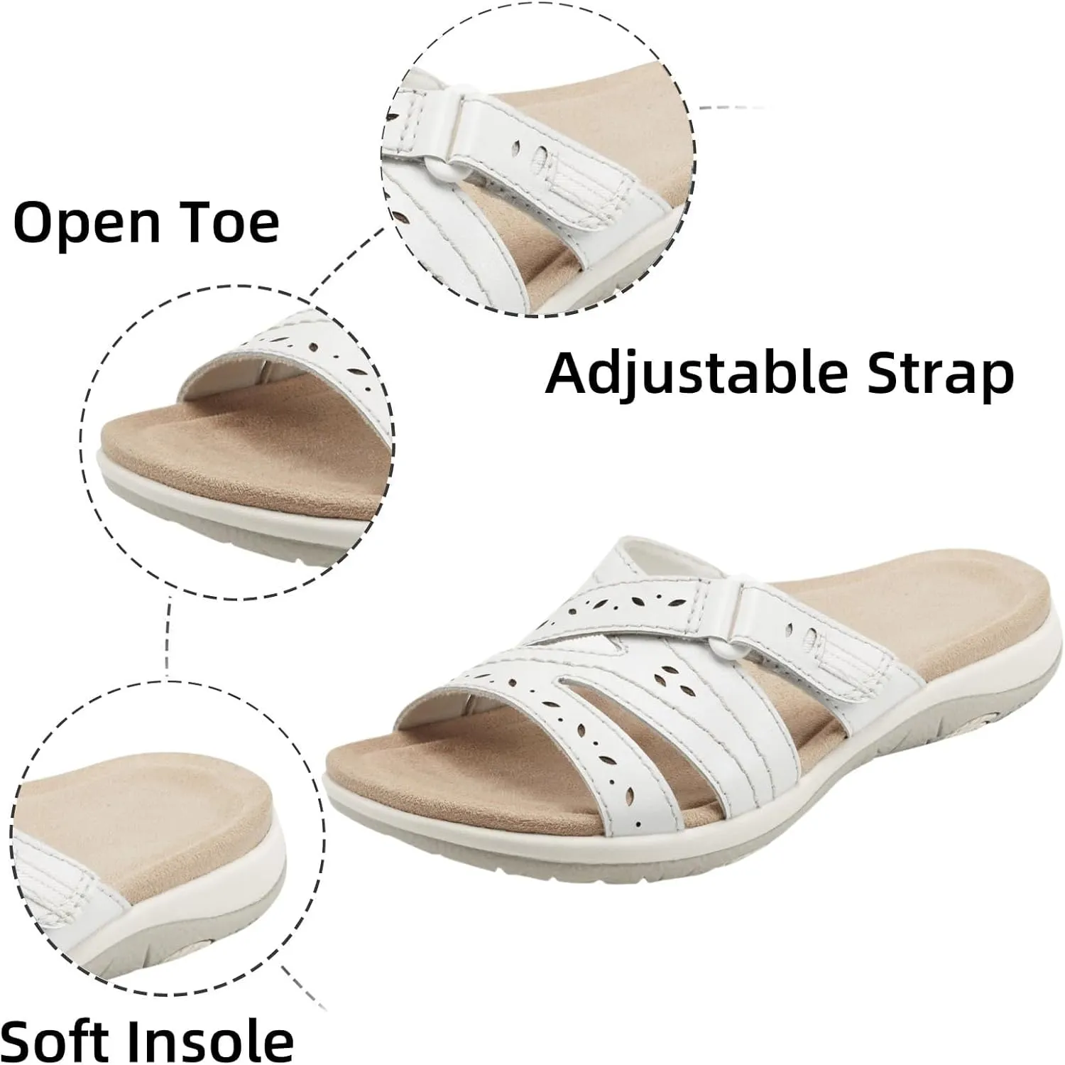 Fashion Orthopedic Slides Sandals for Women 2025 Lightweight Athletic Yoga Mat Sandals Womens Orthotic Slides Ladies Slip On Thick Cushion Slippers Sandal with Comfortable Plantar Fasciitis