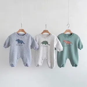 Fleece-Lined Dinosaur Romper