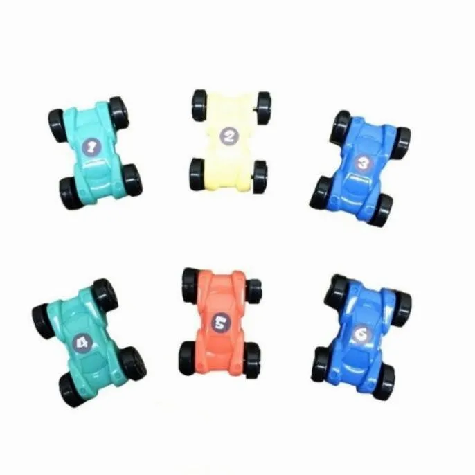 Manual Fun Racing Track Set With 6 Mini Cars