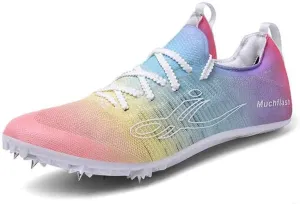 Mens Women Boys Girls Track and Field Shoes, Spikes Racing Sprint Athletic Training Sneakers for Jumping Throwing Hurdling Running