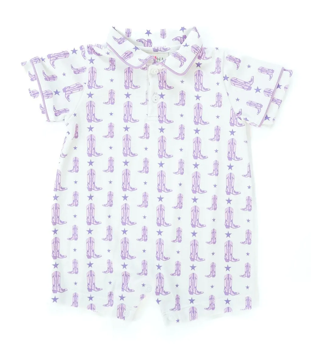 Purple Boots Harold Romper