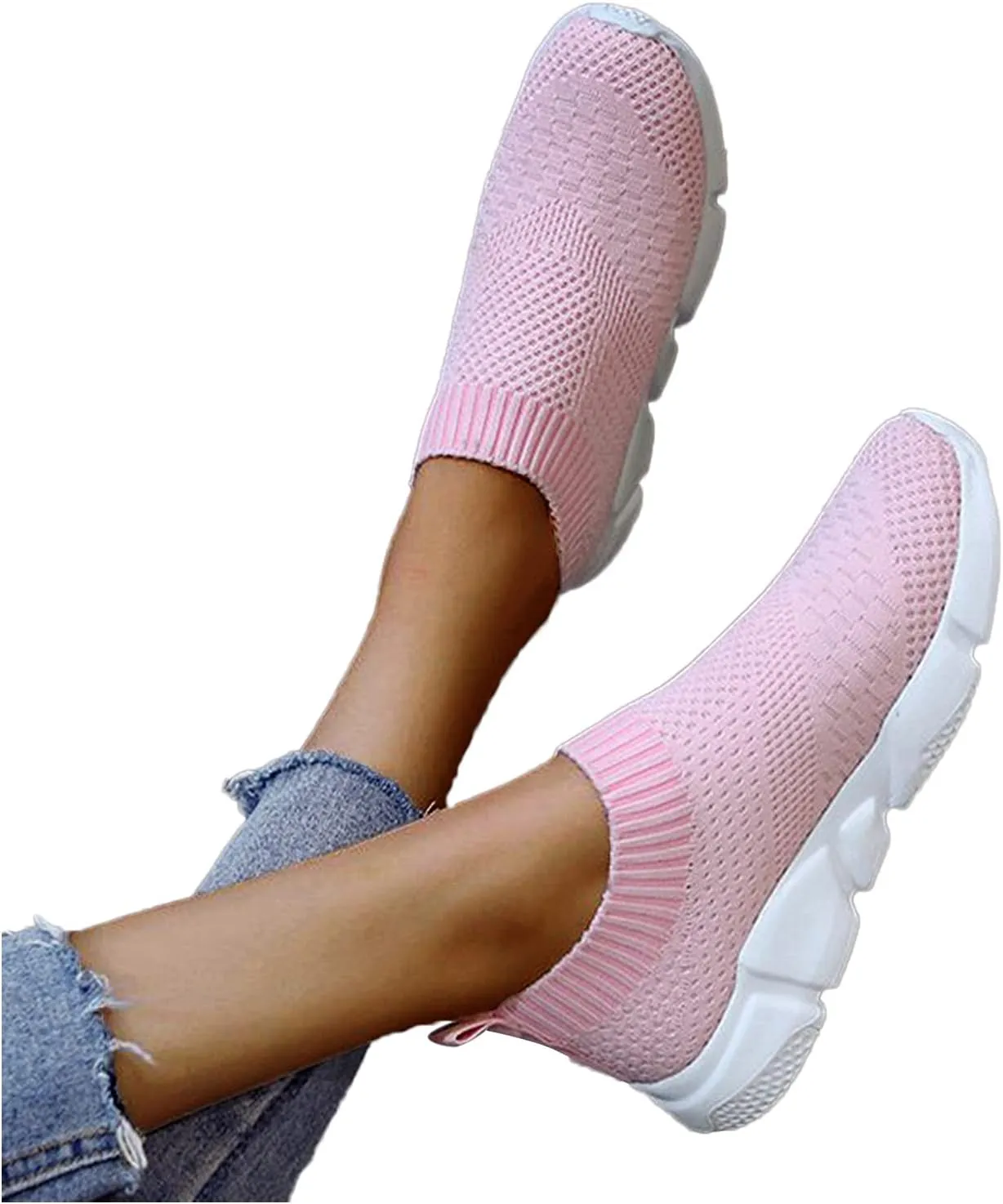 SBGMoSJ White Platform Sneakers for Women Wide Zapatillas Blancas para Mujer Elegantes Womens Black Athletic Shoes Size 9 Plantar Fasciitis Work Shoes Women Non Slip Women's Hiking Shoes Wide Width