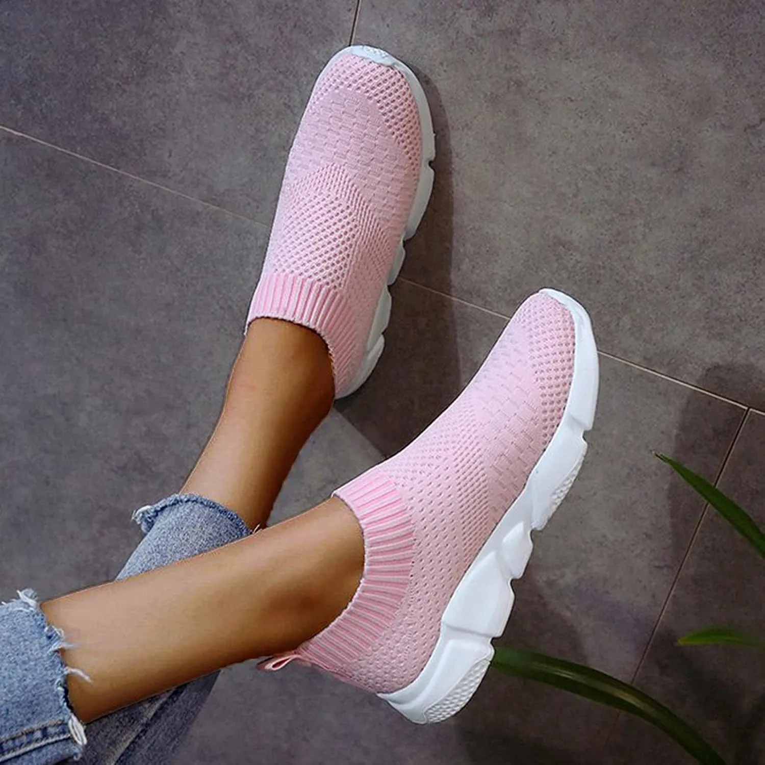 SBGMoSJ White Platform Sneakers for Women Wide Zapatillas Blancas para Mujer Elegantes Womens Black Athletic Shoes Size 9 Plantar Fasciitis Work Shoes Women Non Slip Women's Hiking Shoes Wide Width