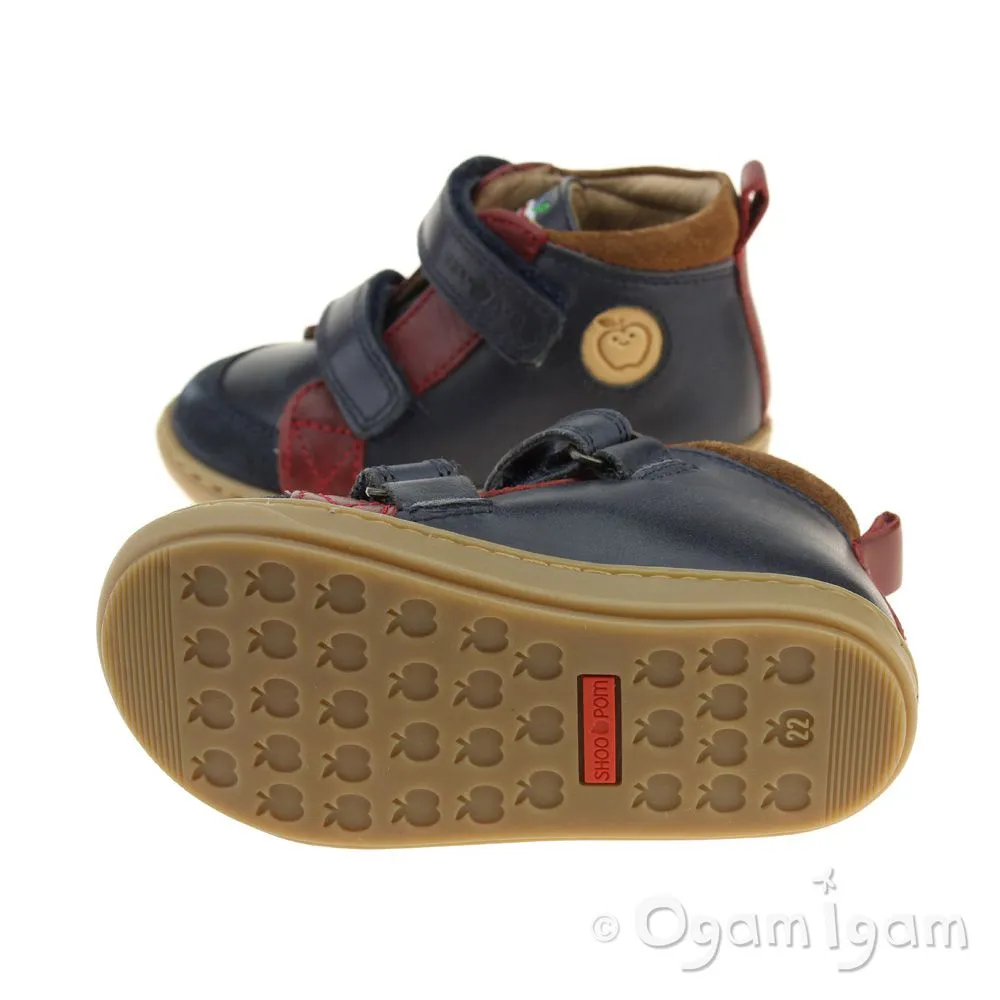 Shoo Pom Bouba New Scratch Boys Navy-Red-Nuts Boot