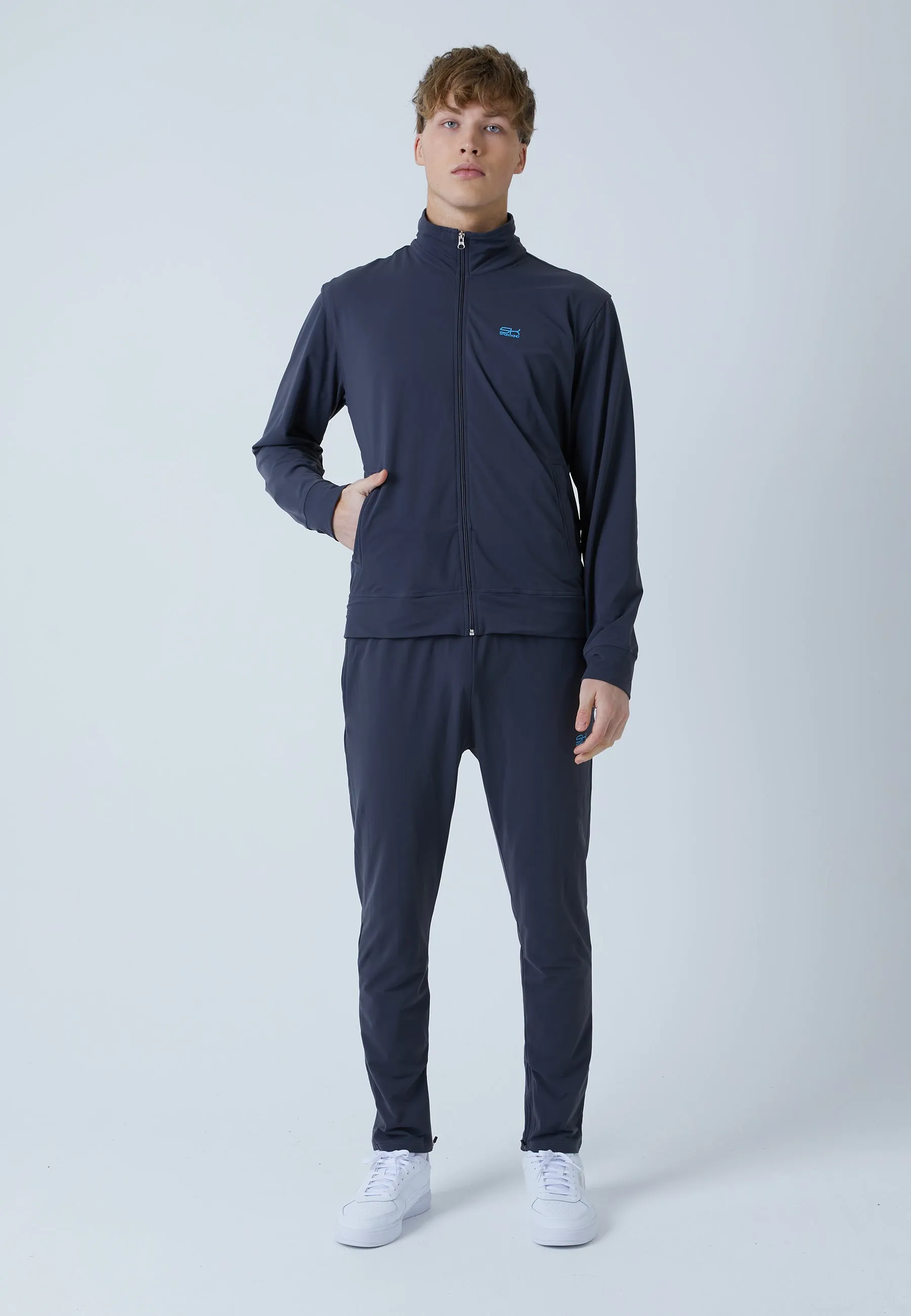 Tennis Jogger Tracksuit Top, dark grey