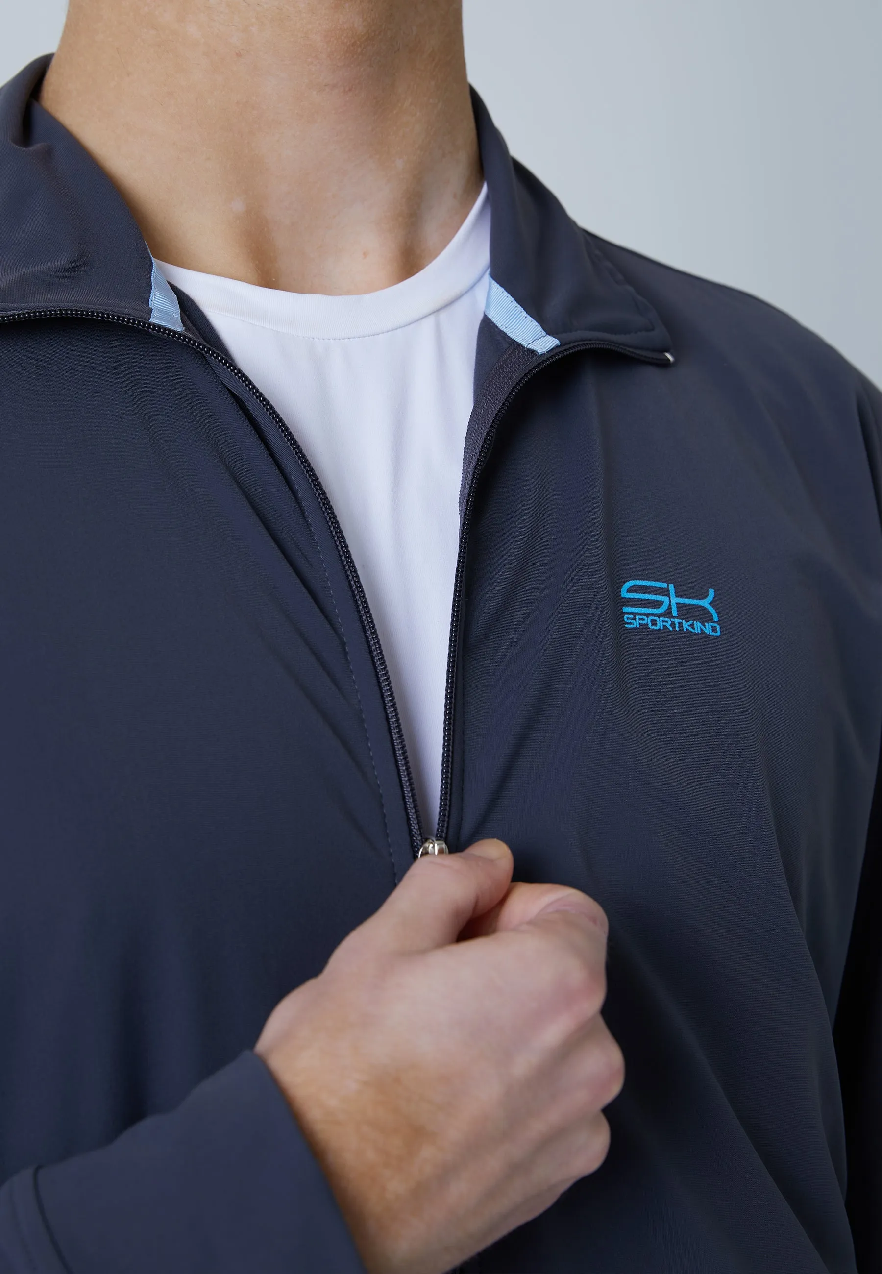 Tennis Jogger Tracksuit Top, dark grey