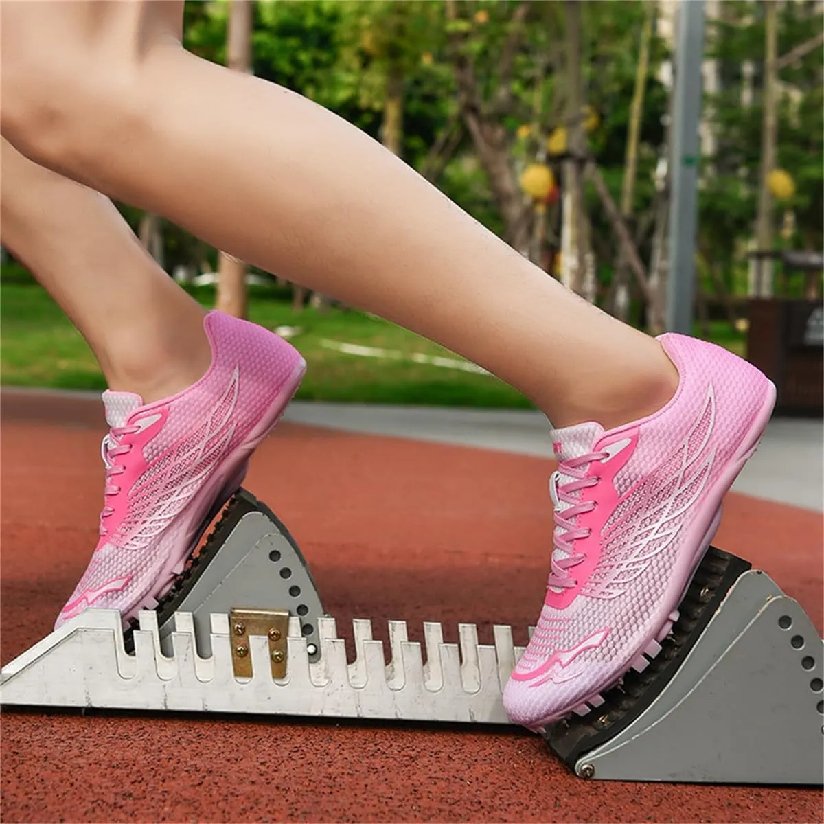 Unisex Sprint Racing Sneakers, Spikes Running Throwing Shoes Non-Slip Track & Field Trainers for Men Women Kids