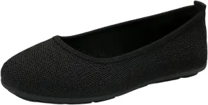 Womens Knit Ballet Flat Shoes Comfort Soft Round Toe Slip On Ballerina Walking Flats Classic Softable Ballet Shoes