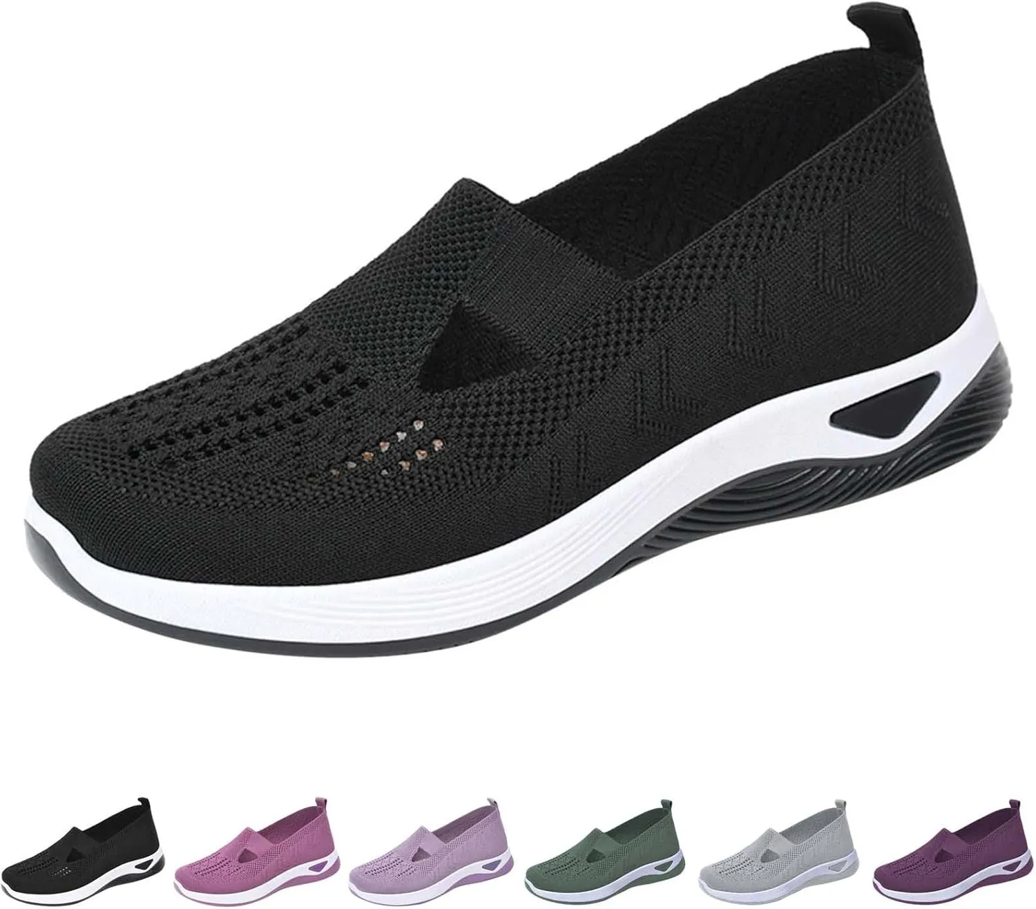 Women's Woven Orthopedic Breathable Soft Walking Running Shoes for Men Food Service Slip On Shoes Casual Fashion Sneakers Brown Tennis Shoe Trainers Shoe